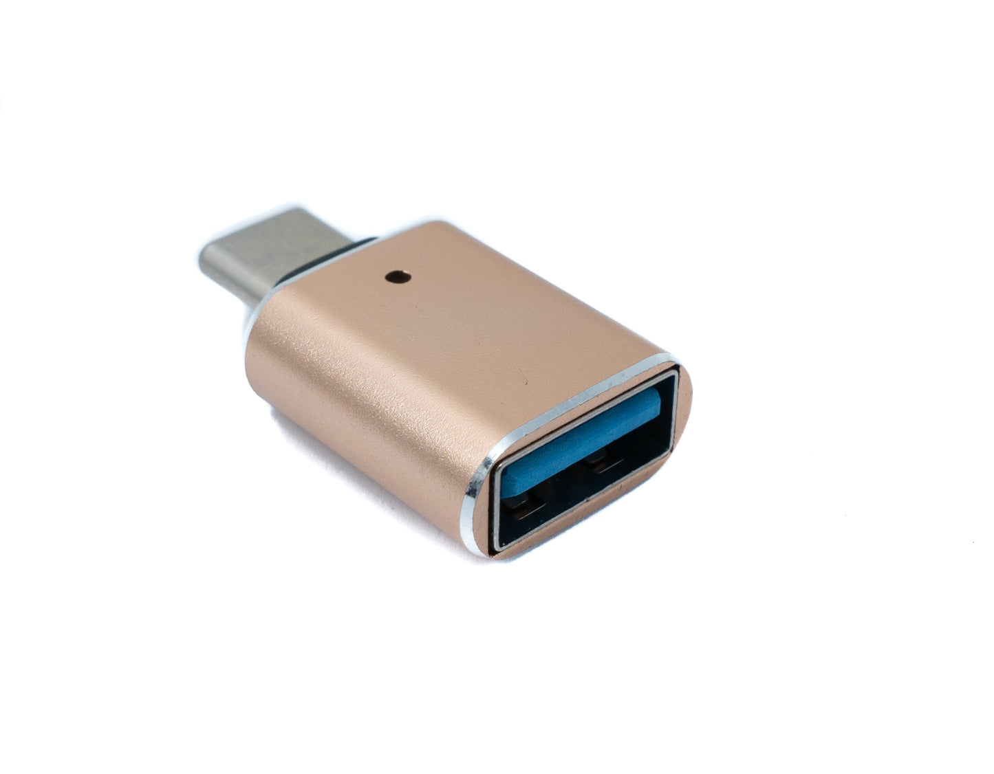 SYSTEM-S USB 3.1 Adapter Type C Male to 3.0 Female Cable in Pink Metallic