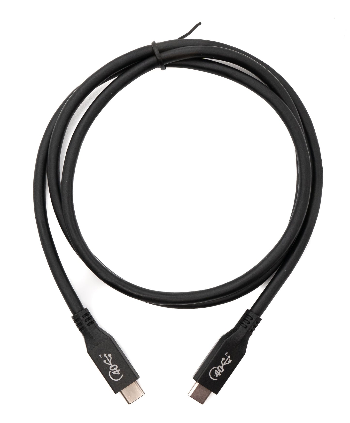 SYSTEM-S USB4 USB Kabel 100 cm Typ C Stecker zu Stecker 40 Gbit/s USB 4.0  in Schwarz