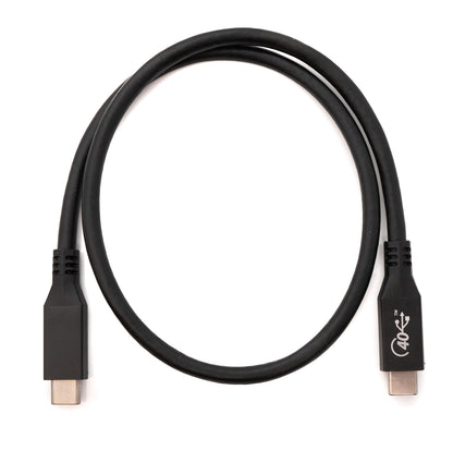 SYSTEM-S USB4 USB Kabel 50 cm Typ C Stecker zu Stecker 40 Gbit/s USB 4.0 in Schwarz