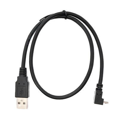 SYSTEM-S USB 2.0 Kabel 50 cm Typ A Stecker zu Micro B Stecker Winkel in Schwarz