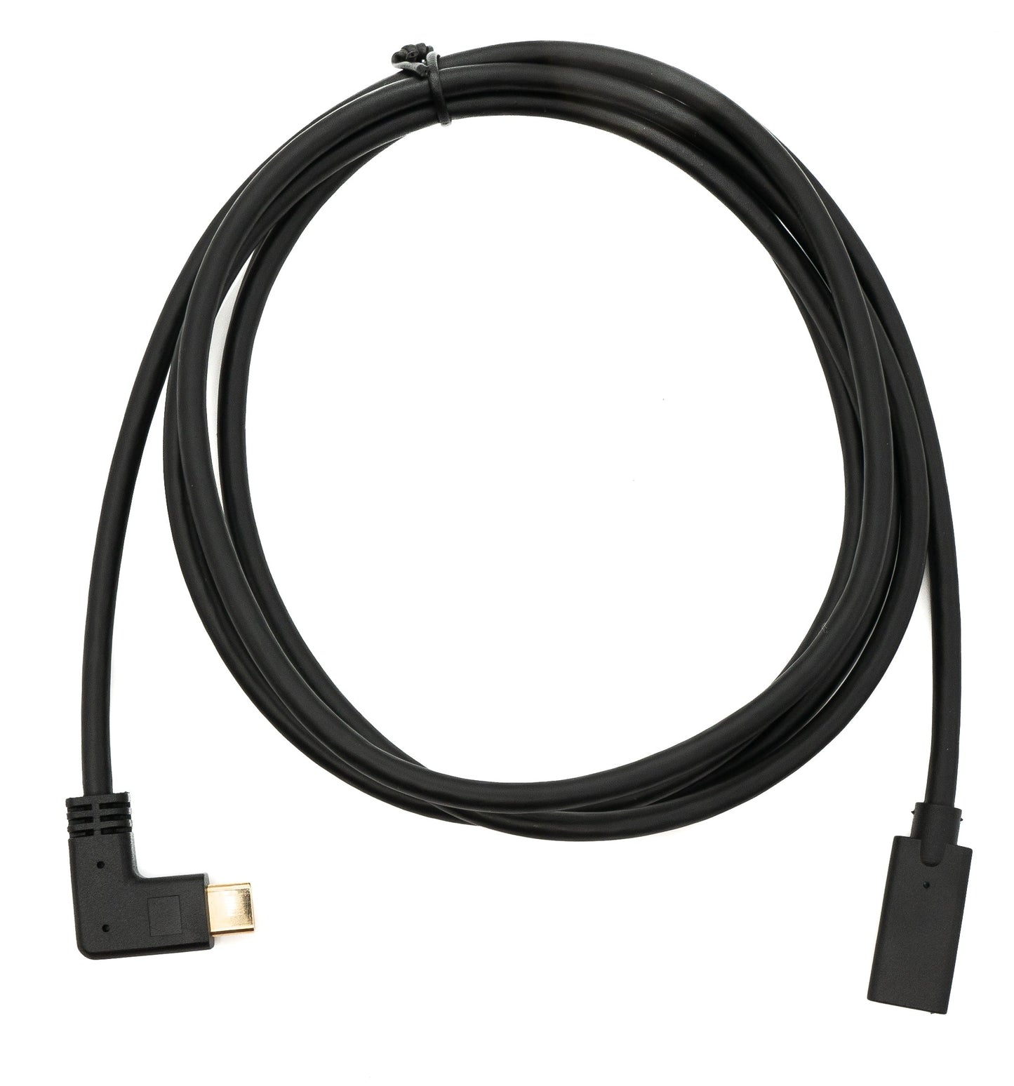 SYSTEM-S USB 3.1 Gen 2 Kabel 1,8 m Typ C Stecker zu Buchse Winkel in Schwarz