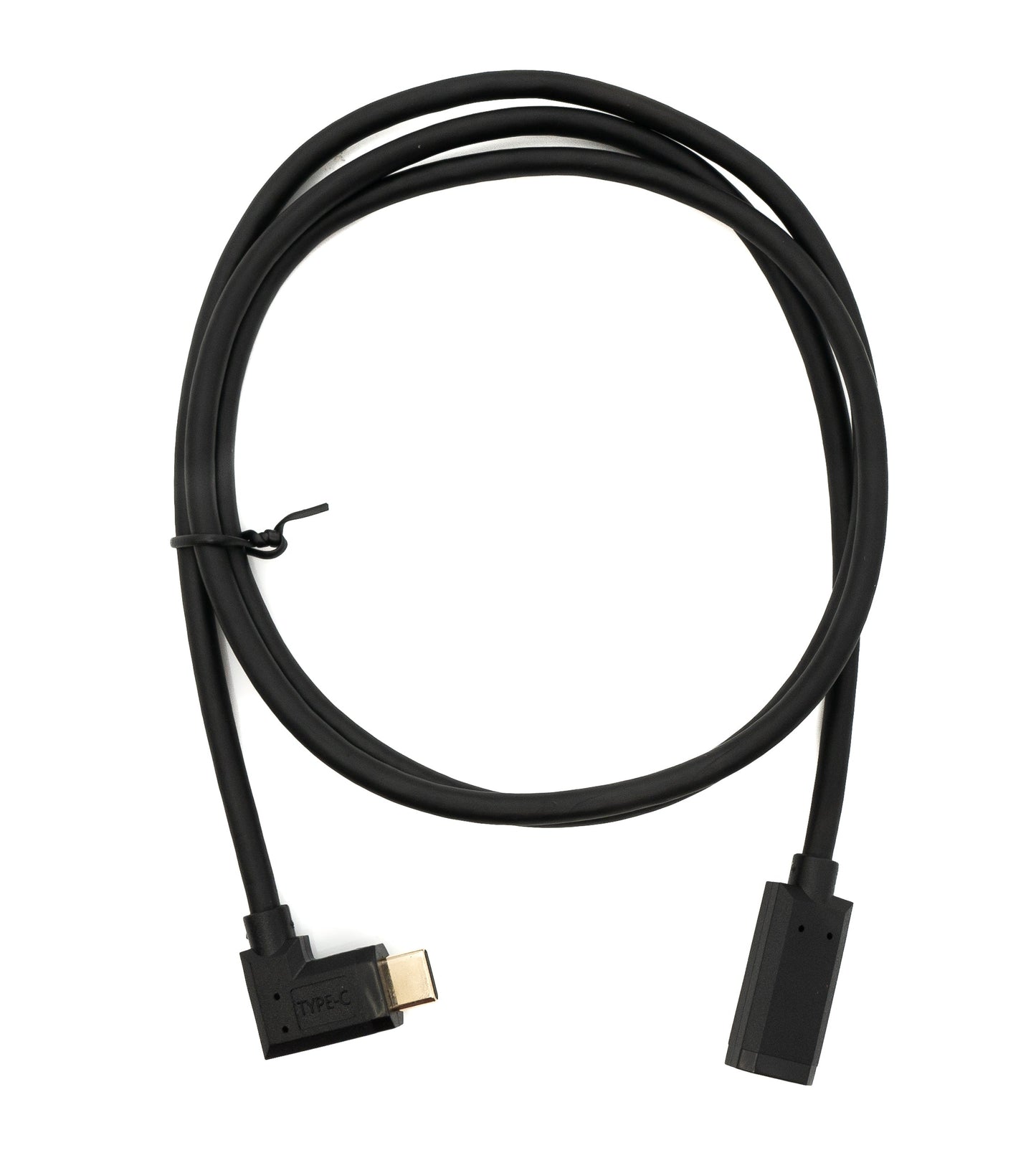 SYSTEM-S USB 3.1 Gen 2 Kabel 100 cm Typ C Stecker zu Buchse Winkel in Schwarz
