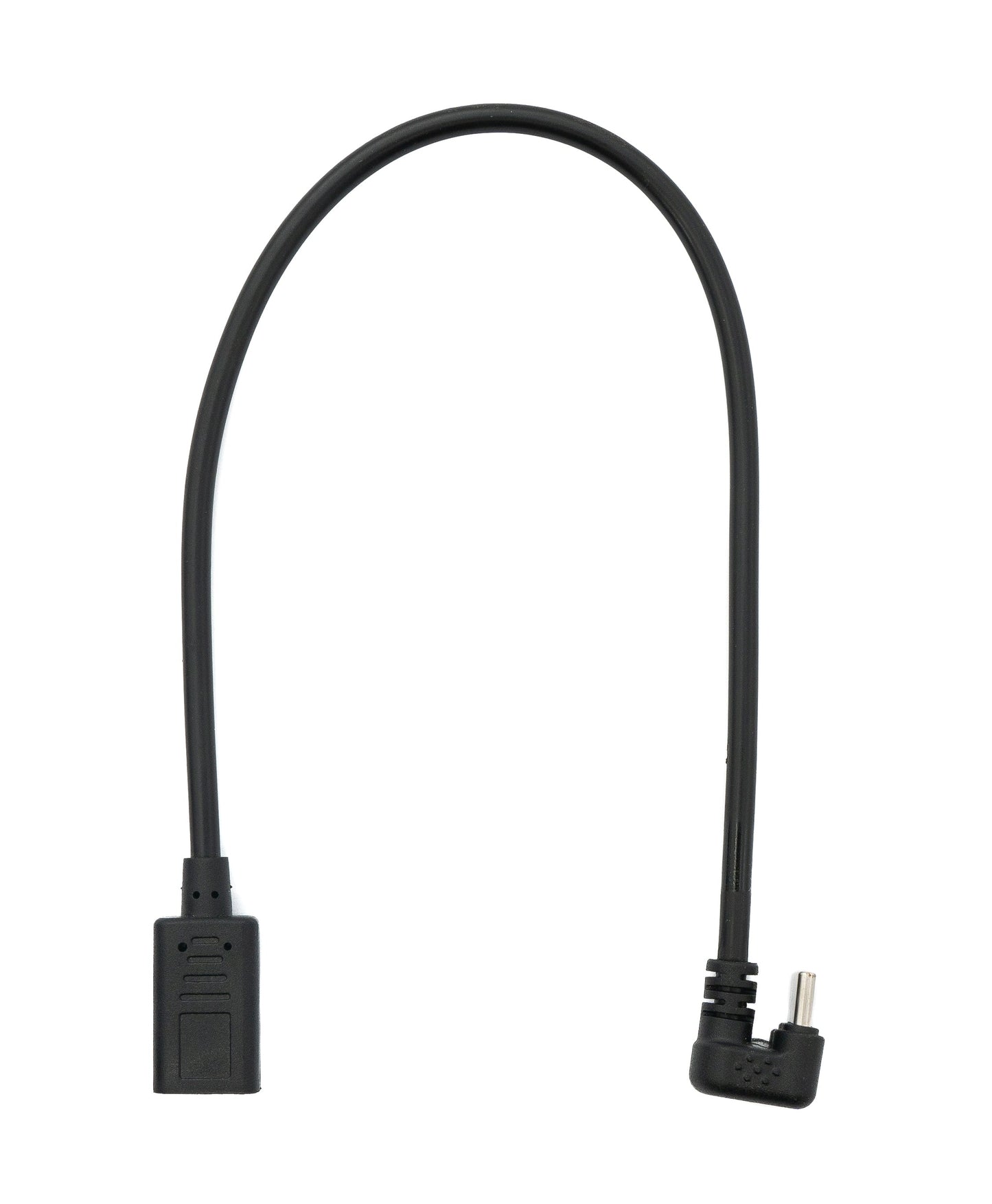 SYSTEM-S USB 3.1 U Turn 180° Kabel 30cm Typ C Stecker zu Buchse Winkel in Schwarz