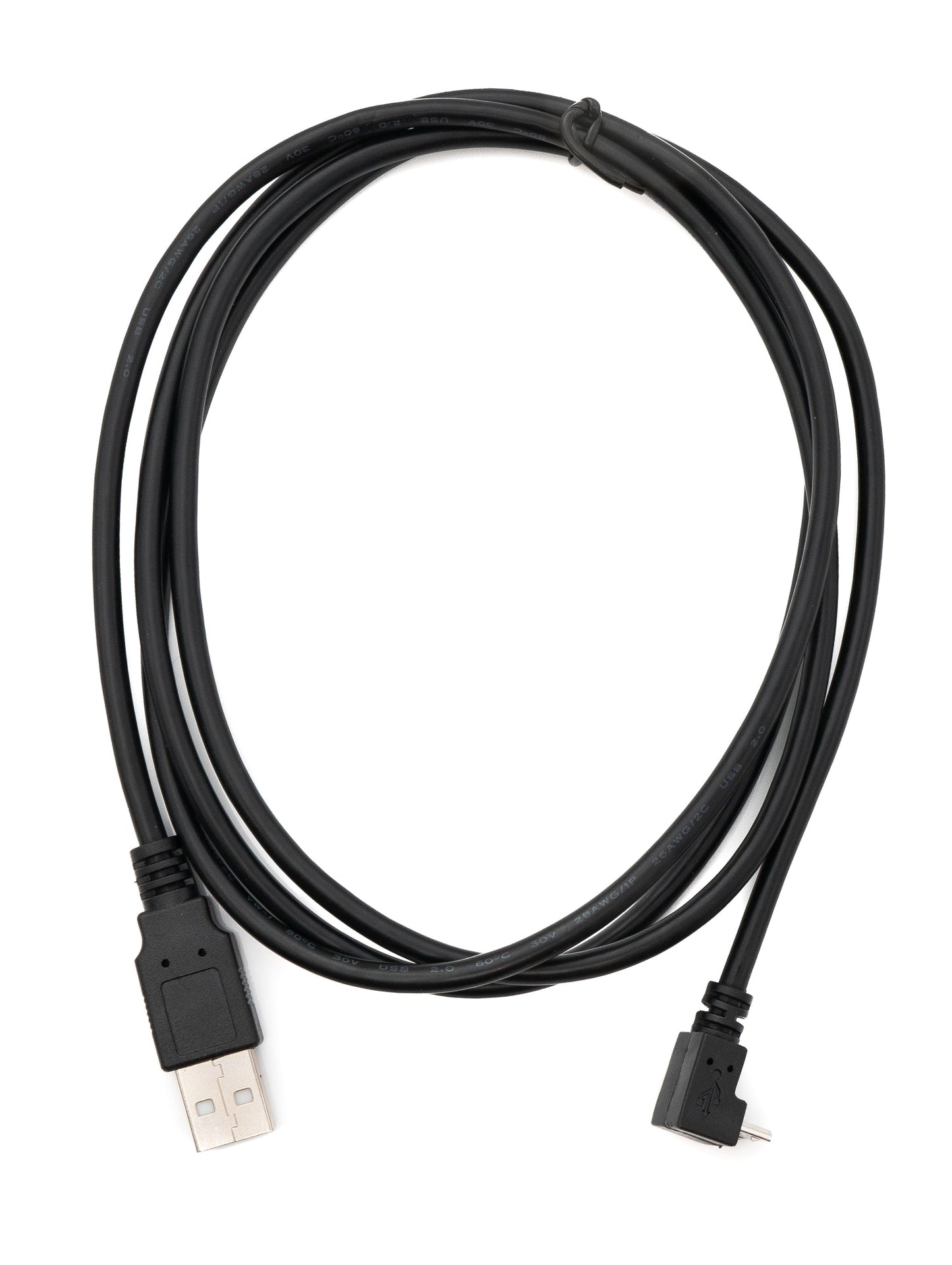 SYSTEM-S USB 2.0 cable 150 cm Type A male to Micro B male angled in black