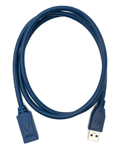 SYSTEM-S USB 3.0 cable 100 cm Type A male to female in blue