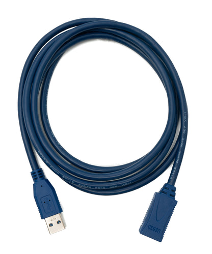 SYSTEM-S USB 3.0 Kabel 180 cm Typ A Stecker zu Buchse in Blau