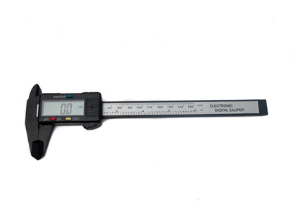 SYSTEM-S Messschieber digital 150 mm Zero Funktion verschiedene Modi in Schwarz