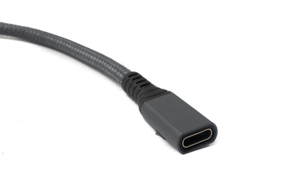 SYSTEM-S USB4 USB cable 50 cm Type C male to female 40 Gbit/s USB 4.0 braided in gray