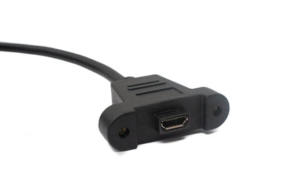 SYSTEM-S USB 2.0 cable 5 m Micro B male to female screw in black