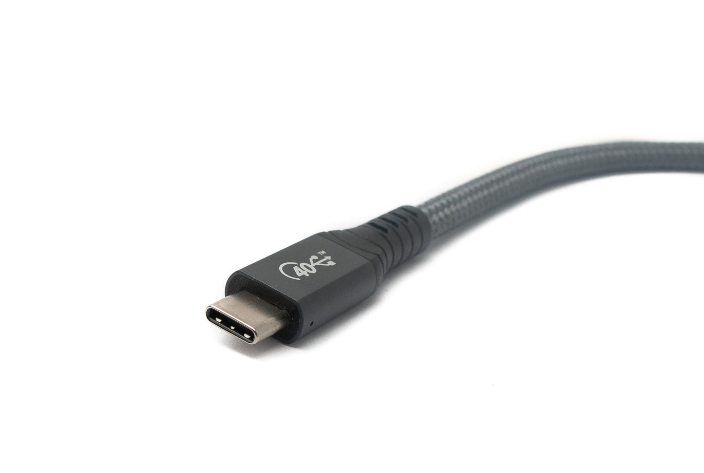 SYSTEM-S USB4 USB cable 50 cm Type C male to female 40 Gbit/s USB 4.0 braided in gray