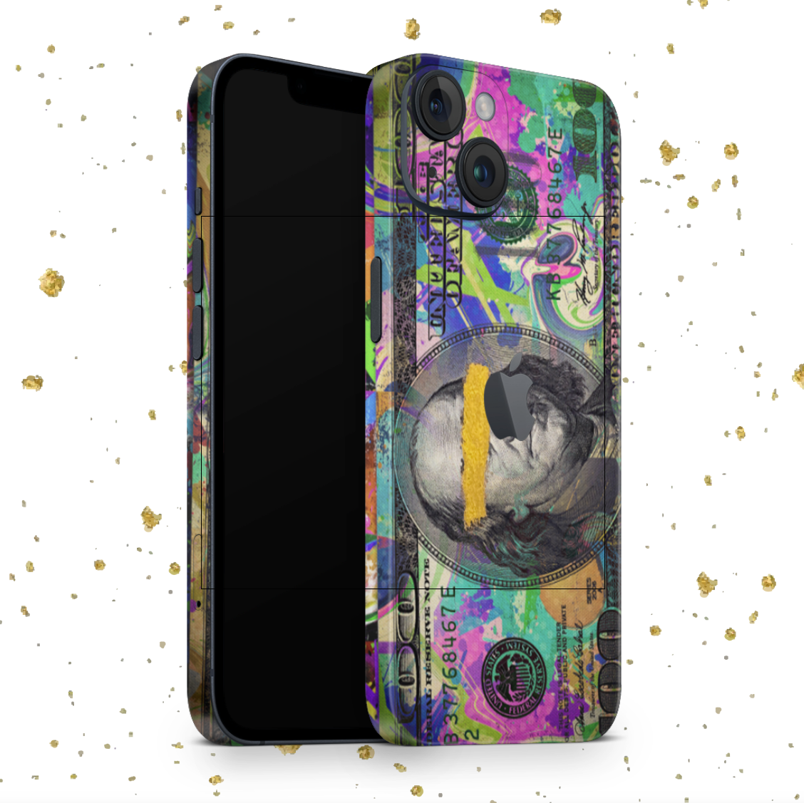 iPhone 14 Plus Skin mit 24K Gold Benjamin Matt