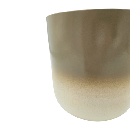 Pflanztopf Übertopf Blumentopf 3er Set Metalltopf creme beige rund Pflanzenübertopf