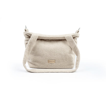 Wickeltasche Boucle Teddystoff für den Kinderwagen - Mom bag