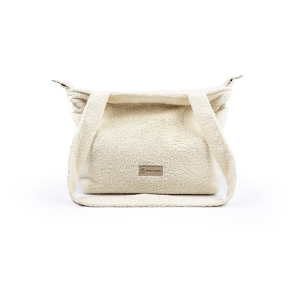 Wickeltasche Boucle Teddystoff für den Kinderwagen - Mom bag