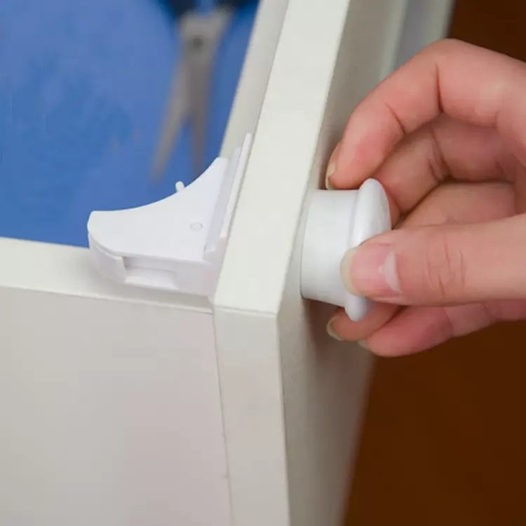 Magnetic Cabinet Lock for Baby Safety 10 Locks + 2 Keys