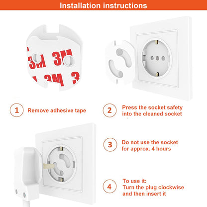 40 Pieces Plug Socket Protection for Baby Safety Rotating Mechanism