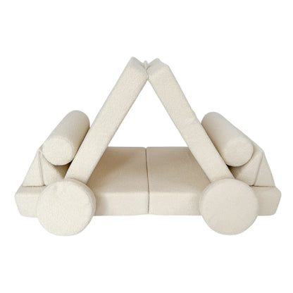Play sofa teddy fabric Boucle – creative play fun &amp; coziness