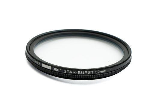 SYSTEM-S Star Burst Filter 52 mm 360° Cross Flare Linse für Smartphone Fotografie in Schwarz