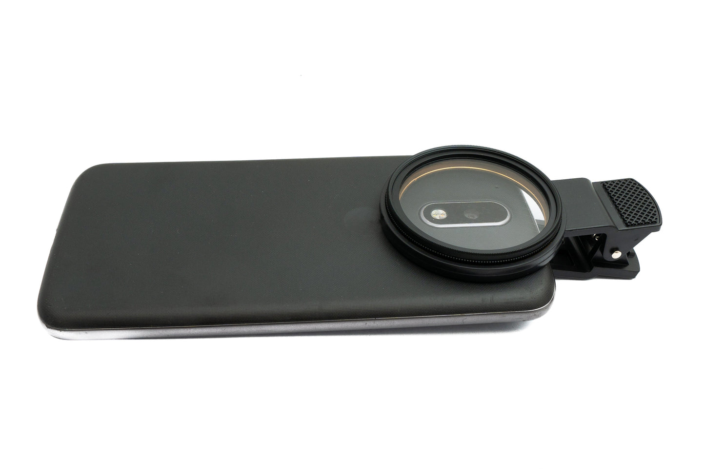 SYSTEM-S Star Burst Filter 52 mm 360° Cross Flare Linse mit Clip für Smartphone in Schwarz