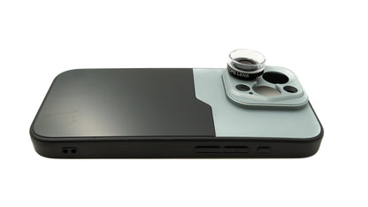 SYSTEM-S Super Macro Lens 30x 37 mm Microscope Filter with Case for iPhone 15 Pro