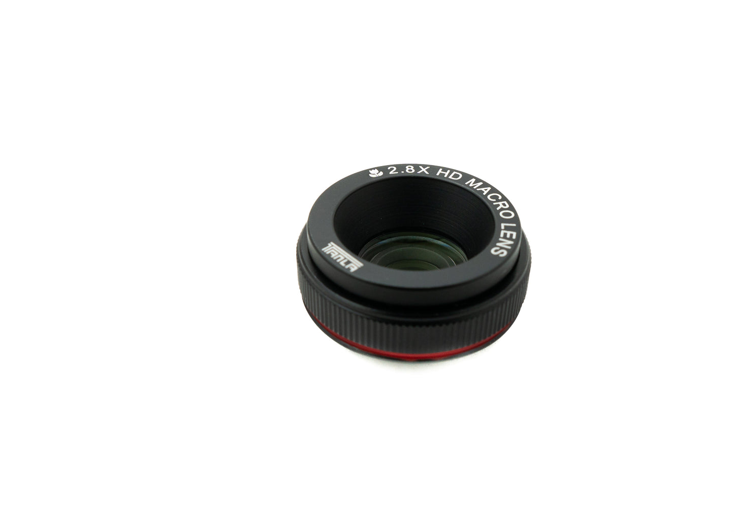 SYSTEM-S Macro Lens 2.8x 37 mm HD Filter with Case for iPhone 15 Plus in Black Gray