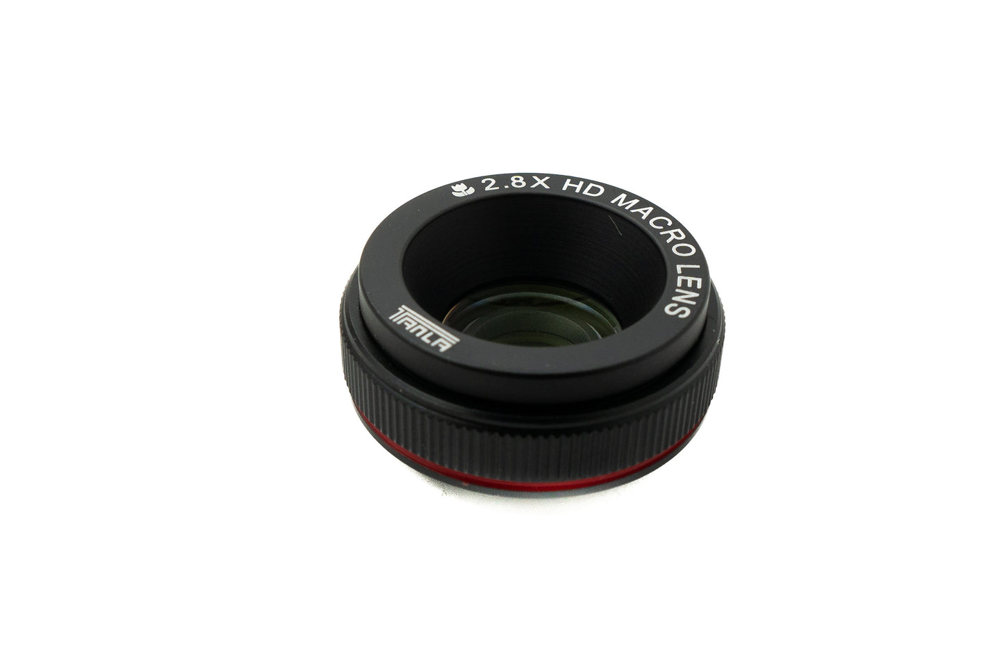 SYSTEM-S Makro Linse 2,8x 37 mm HD Filter mit Hülle für iPhone 15 Pro Max in Schwarz Grau