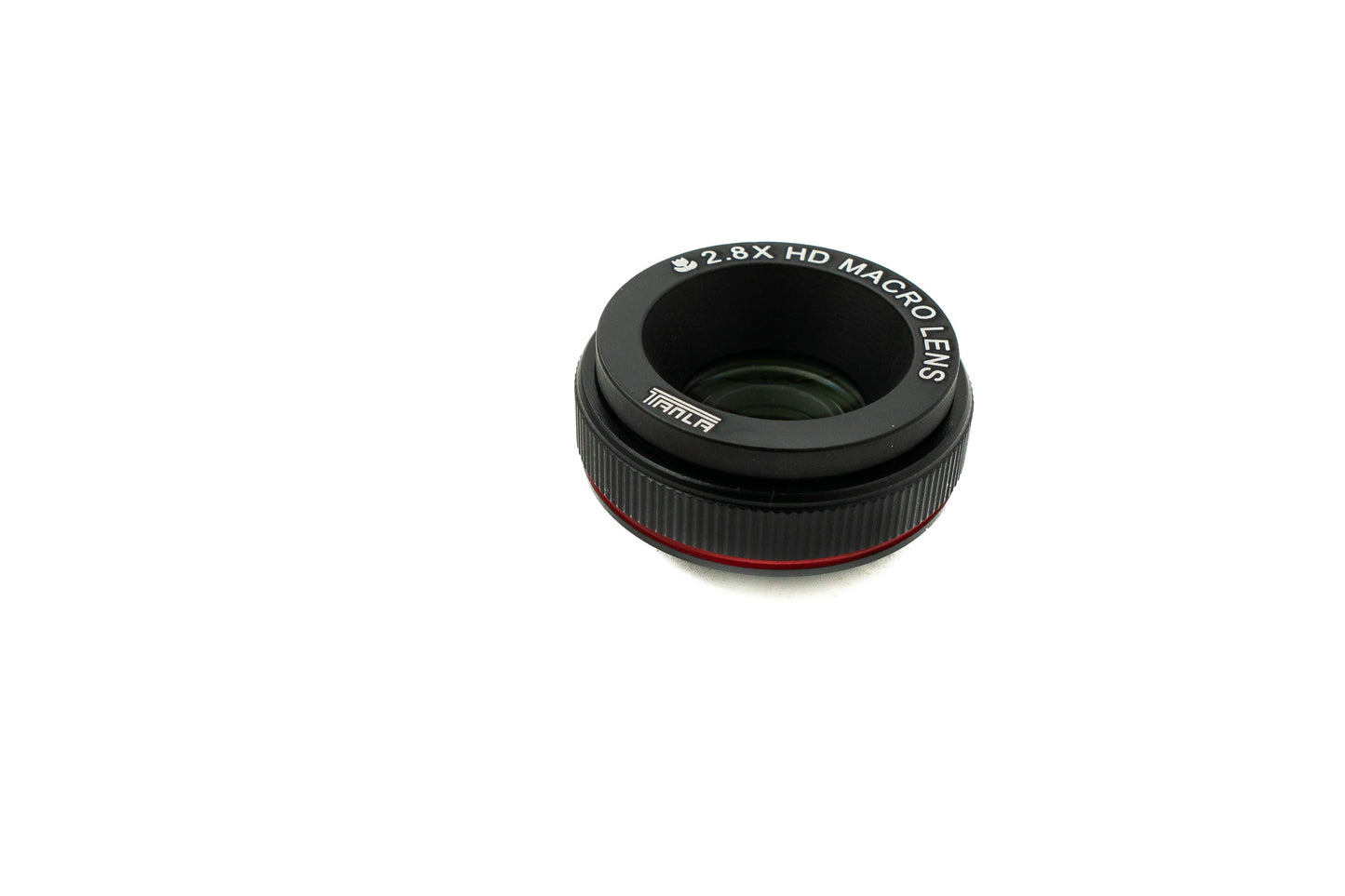 SYSTEM-S Makro Linse 2,8x 37 mm HD Filter mit Hülle für iPhone 15 Pro in Schwarz Grau
