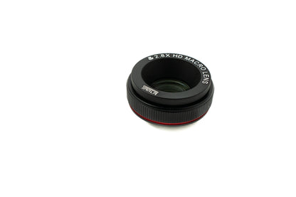 SYSTEM-S Makro Linse 2,8x 37 mm HD Filter mit Hülle für iPhone 15 Pro in Schwarz Grau