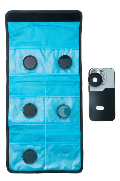 SYSTEM-S ND Filter Set 37 mm Neutraldichte mit Gewinde Hülle und Tasche für iPhone 15 Pro
