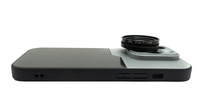 SYSTEM-S CPL Filter 37 mm Circular Polarizer Linse mit Gewinde Hülle für iPhone 14 Pro