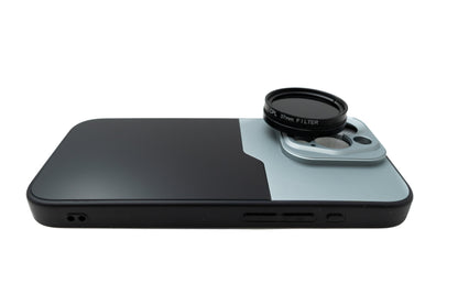 SYSTEM-S CPL Filter 37 mm Circular Polarizer Linse mit Gewinde Hülle für iPhone 15 Pro