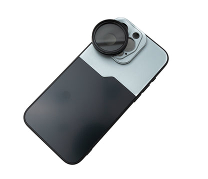 SYSTEM-S CPL Filter 37 mm Circular Polarizer Linse mit Gewinde Hülle für iPhone 15 Pro Max
