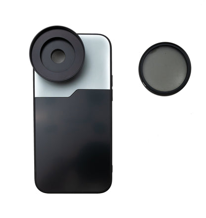 SYSTEM-S CPL Filter 52 mm Circular Polarizer Linse mit Gewinde Hülle für iPhone 15 Plus