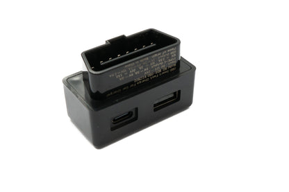 SYSTEM-S OBD Ladeadapter USB 3.1 & 3.0 Buchse Lade Hub Adapter für Tesla Model 3 & Y in Schwarz