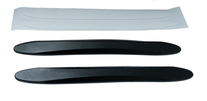 SYSTEM-S 2x Auto Tür Schutz Streifen Anti Kollision Universal aus PVC in Schwarz