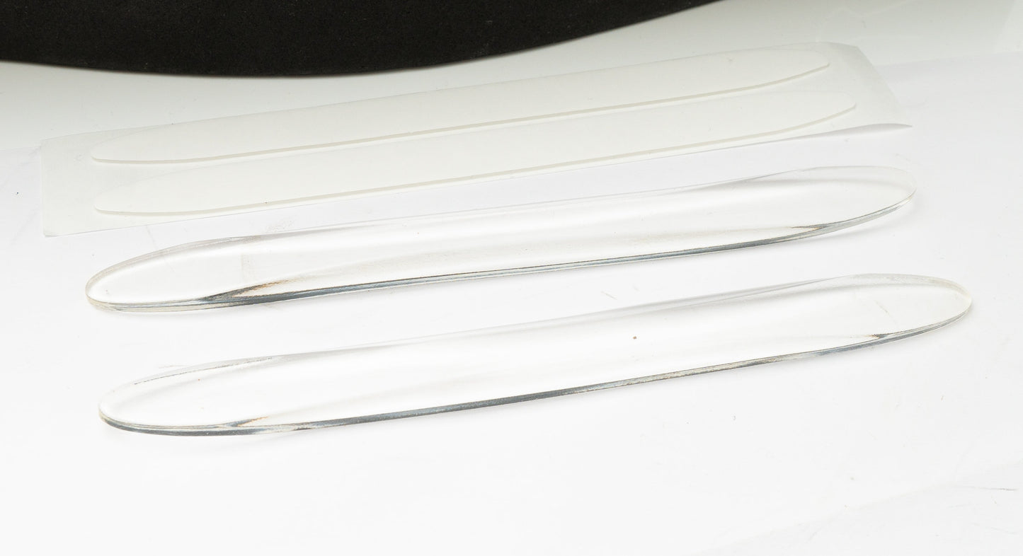 SYSTEM-S 2x Auto Tür Schutz Streifen Anti Kollision Universal aus PVC in Transparent