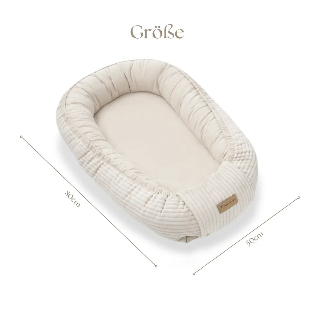 Babynest Cord creme – weich & mitwachsend
