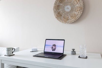 Felt and cork MacBook pad | 26 x 38 cm | anthracite