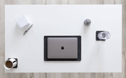 Felt and cork MacBook pad | 26 x 38 cm | anthracite