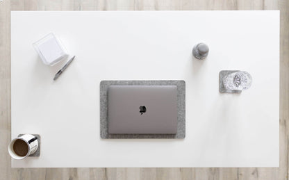 Felt and cork MacBook pad | 26 x 38 cm | light gray