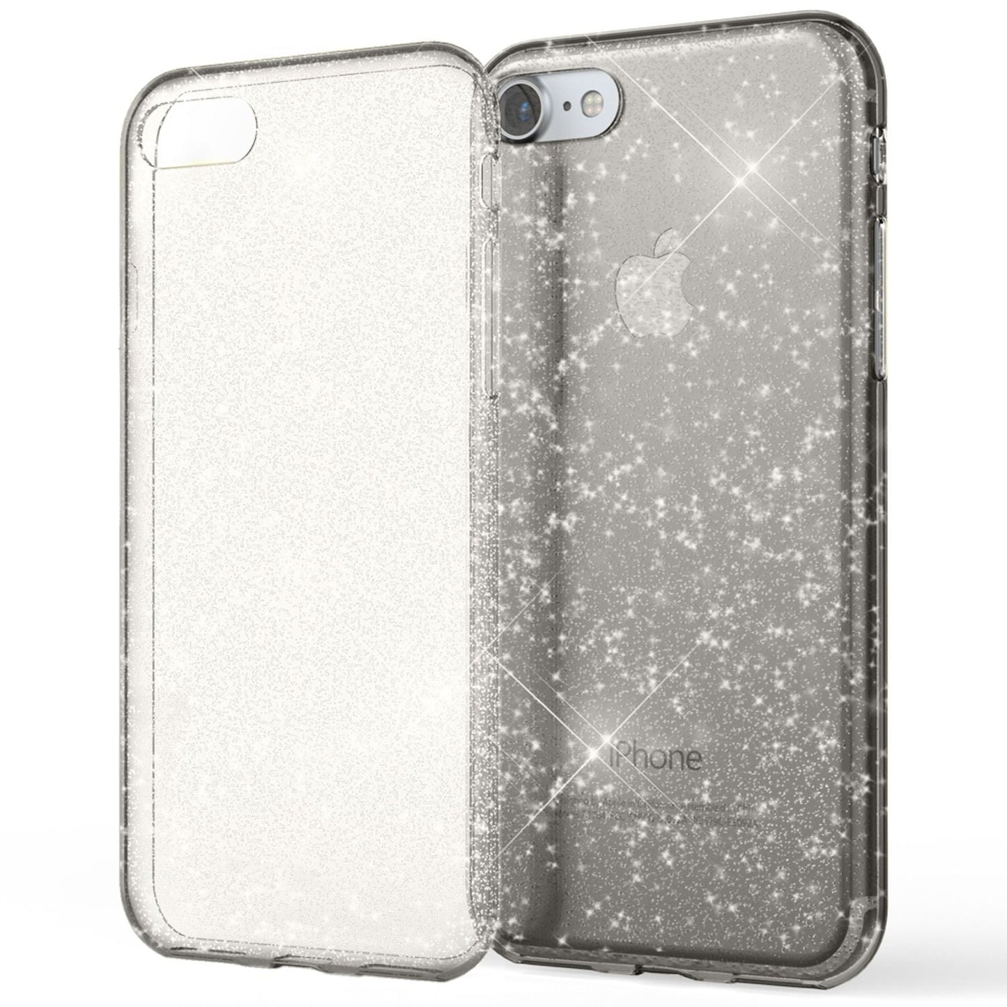 NALIA Handy Hülle für iPhone SE 2020 / 8 / 7, Glitzer Case Cover Schutz Tasche