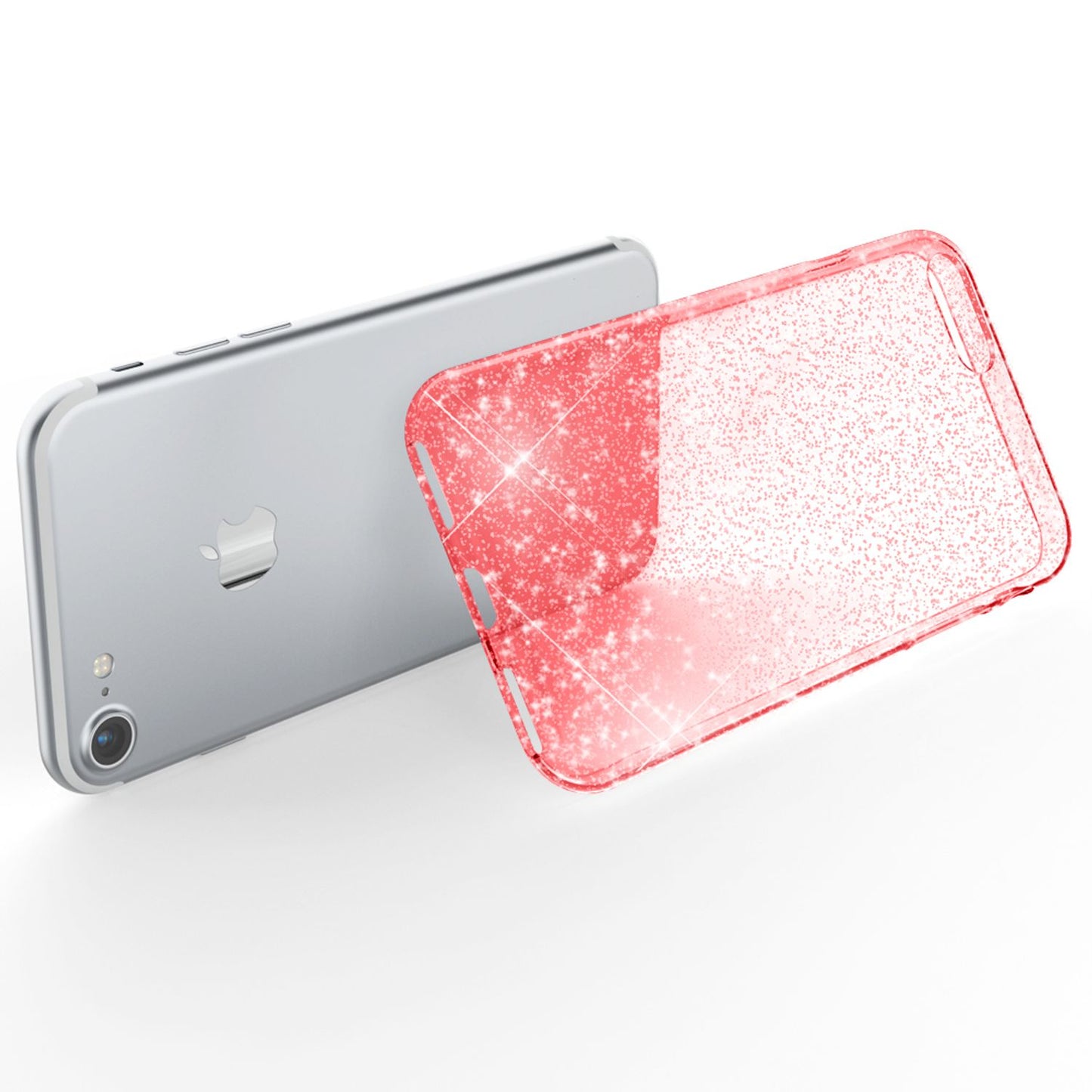 NALIA Handy Hülle für iPhone SE 2020 / 8 / 7, Glitzer Case Cover Schutz Tasche