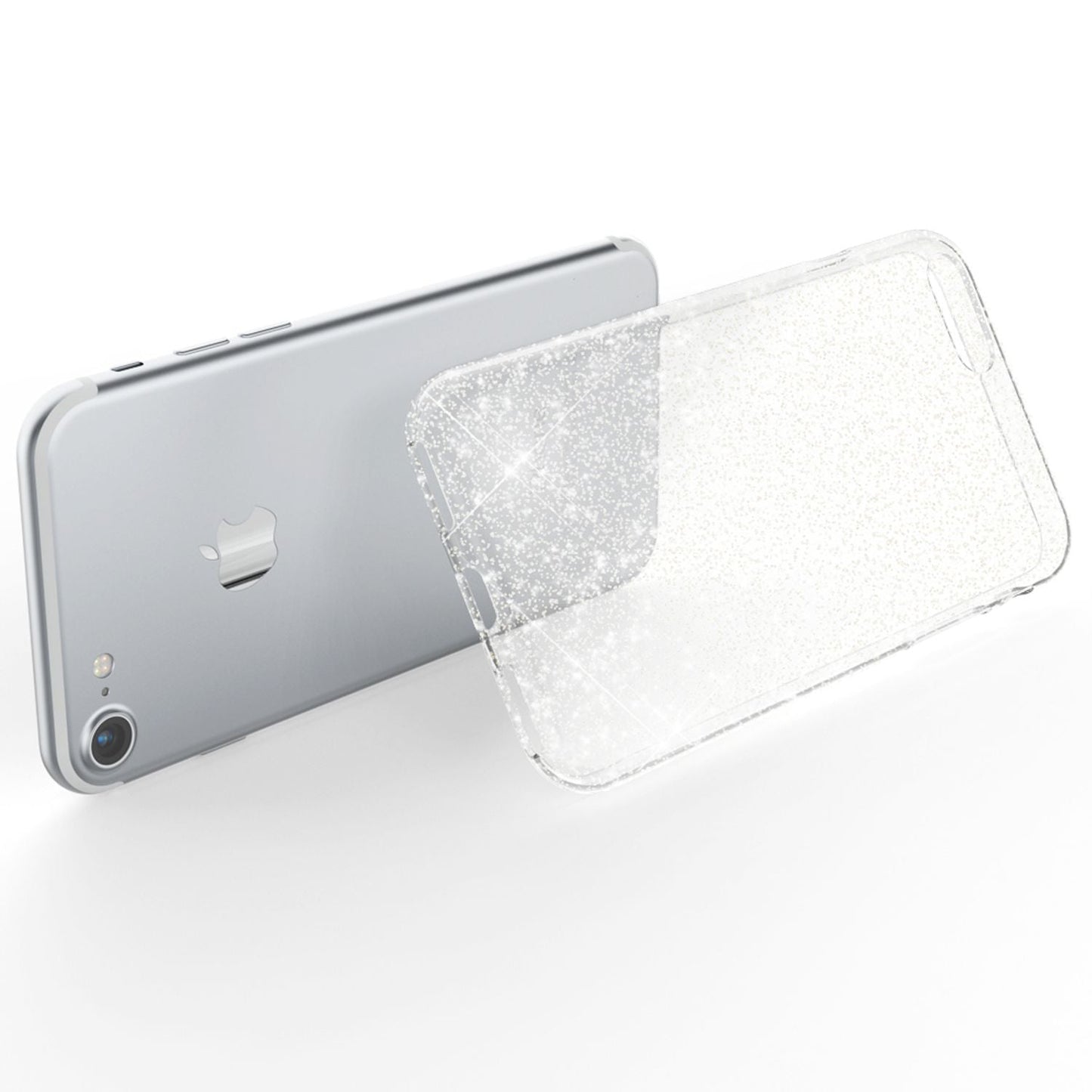 NALIA Handy Hülle für iPhone SE 2020 / 8 / 7, Glitzer Case Cover Schutz Tasche