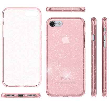 NALIA Handy Hülle für iPhone SE 2020 / 8 / 7, Glitzer Case Cover Schutz Tasche
