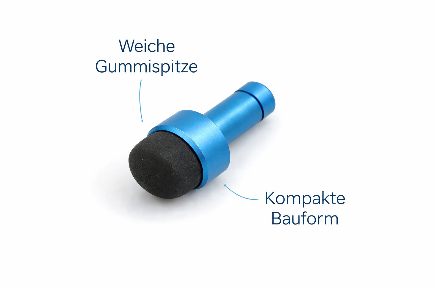 SYSTEM-S Mini Stylus Touch Pen mit Audio-Stecker – präziser Eingabestift für Touchscreens – kompatibel mit Smartphone, Tablet & PC blau