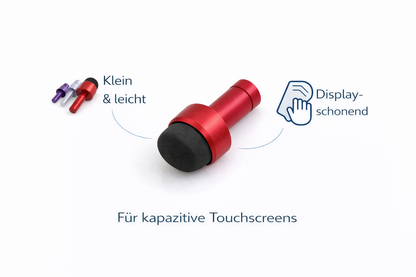 Stylus Stift Touch Pen Audio Stecker für Smartphone Tablet PC Rot
