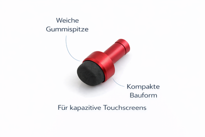 Stylus Stift Touch Pen Audio Stecker für Smartphone Tablet PC Rot