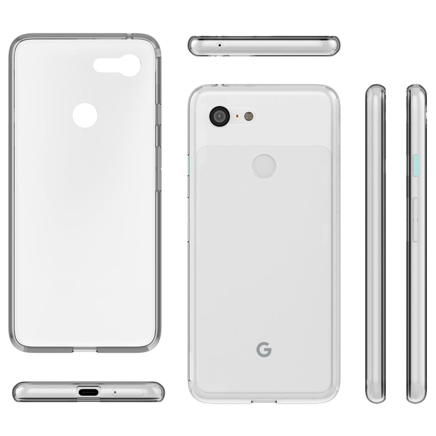 NALIA Transparente Silikonhülle für Google Pixel 3 – Anti-Gelb & Rutschfest – GLAZE (Handyhülle Kristallklar, Schlank & Stoßfest) – Marke aus Berlin