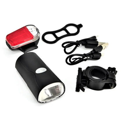 LED Bicycle Lights Set USB Rechargeable StVZO 30/15 Lux Front light Tail light