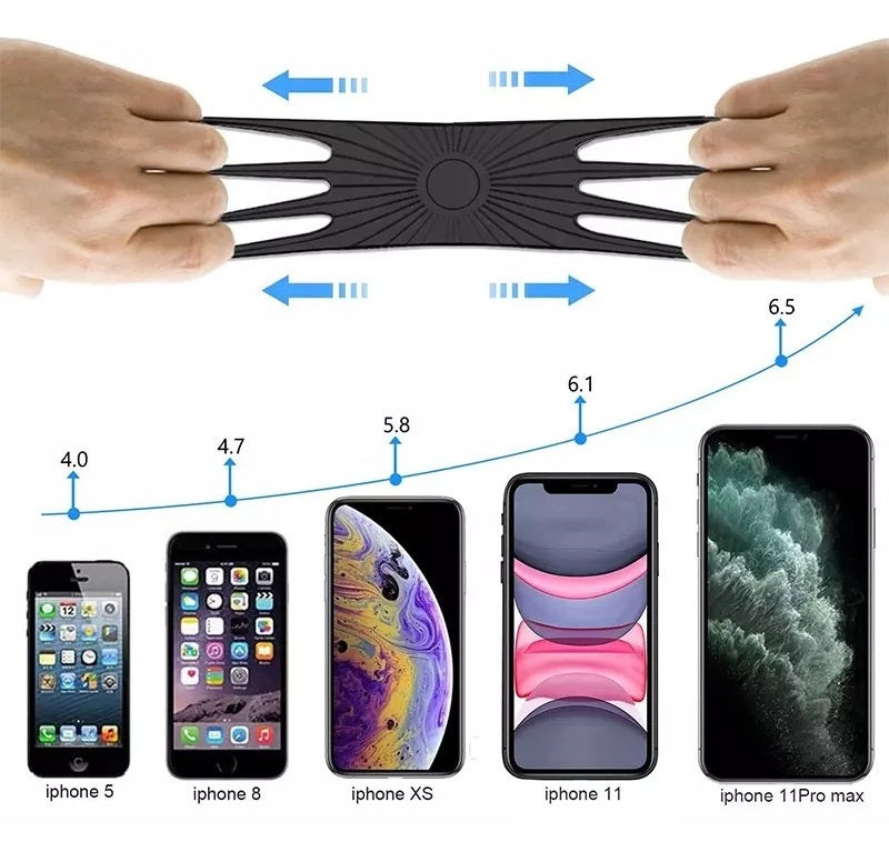 Mobile Phone Holder for Bicycle Silicon 360° Rotation Detachable or Undetachable